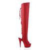 Pleaser - DELIGHT3019 Bottes cuissardes à plateforme - Rouge Product image